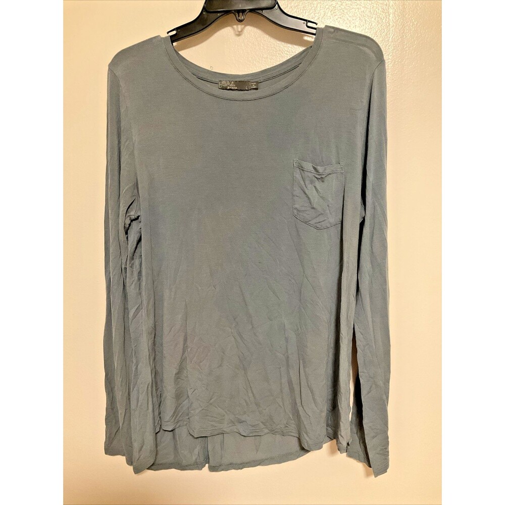 Prana Women’s L Blue Gray Stretch Long Sleeve Shirt